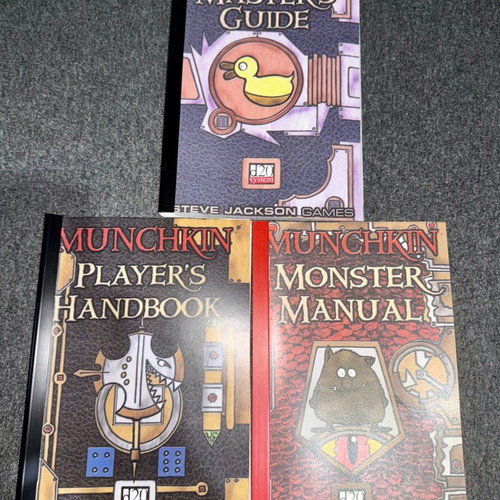 Munchkin RPG d20 system books used, set of 3