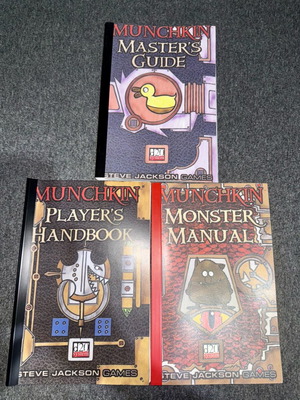 Munchkin RPG d20 system books used, set of 3