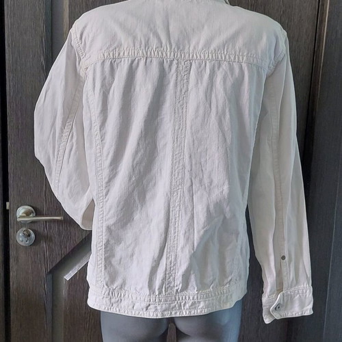 Cecil white denim jacket like new, large sizes XL to XXXL
