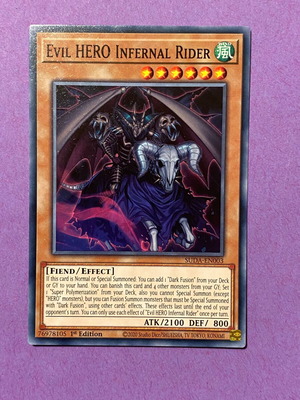 Yu-Gi-Oh card Evil HERO Infernal Rider like new