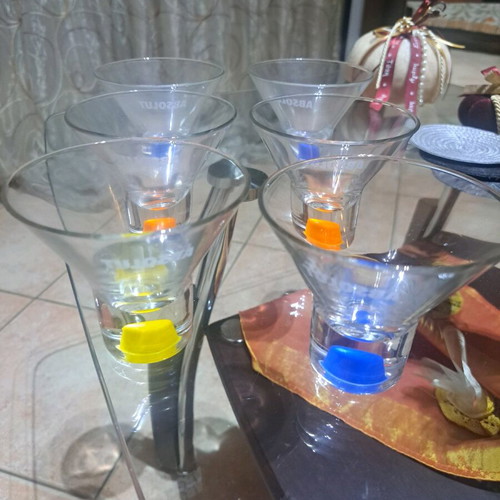 Absolut cocktail glasses set of 6 in 3 colors