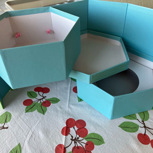 Empty polygon-shaped box new with fairy print