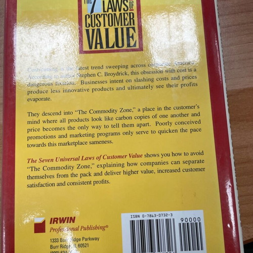 The 7 Laws of Customer Value book like new