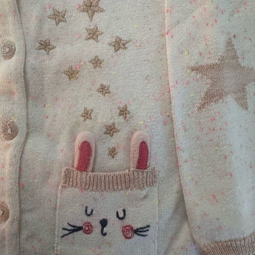 Dpam girls cardigan white like new for ages 3-4