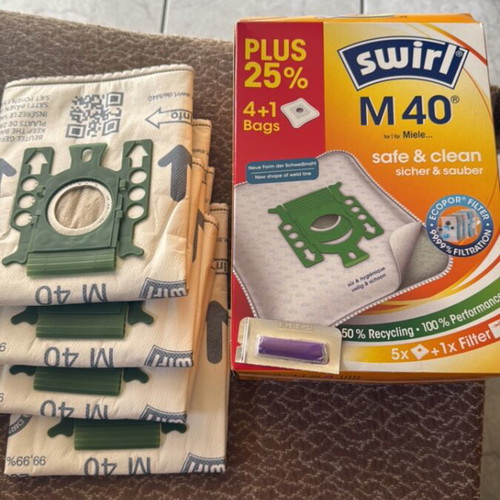 Swirl vacuum cleaner bags set of 4 plus 1 filter new