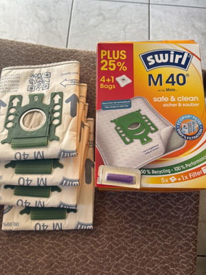 Swirl vacuum cleaner bags set of 4 plus 1 filter new