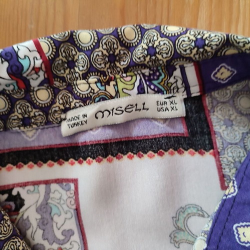 Misell Printed Shirt Size L New, Viscose Cotton Blend
