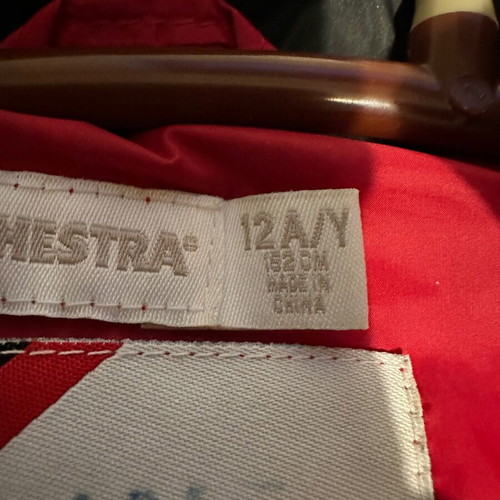 Orchestra sleeveless vest for girls like new, white and red, age 11-12