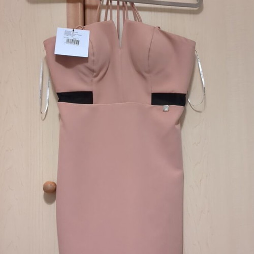 BSB mini dress with cut-outs, powder pink