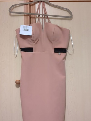 BSB mini dress with cut-outs, powder pink