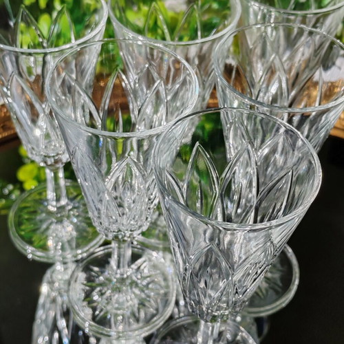 VMC Reims French vintage champagne glasses set of 6