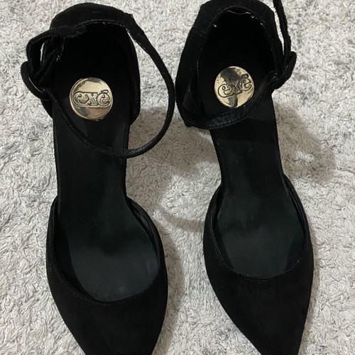 Exe black pumps size 36 used with suede insole and anti-slip sole