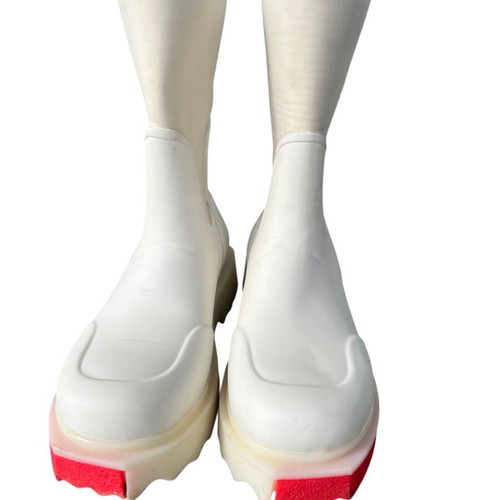 Off White logo rain boots used, size 39, white