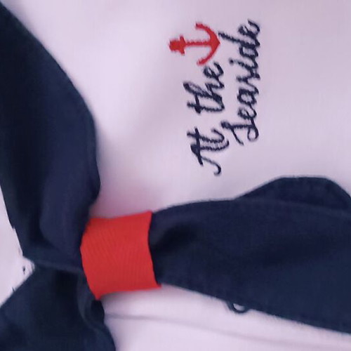 Mini Raxevsky baby romper 9 months like new, sailor style