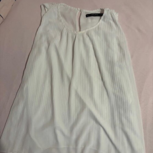 Zara blouse white like veil used, size Large