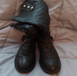 Pepe Jeans women's boots used, leather and denim