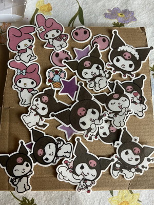 Edible Kuromi and Melody waffle designs for cake and cookies