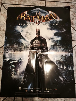 Batman Arkham Asylum & The King of Fighters XIII double poster used, 55 x 40 cm