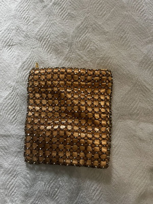 Women's handbag used, minimalistic summer style beige and brown