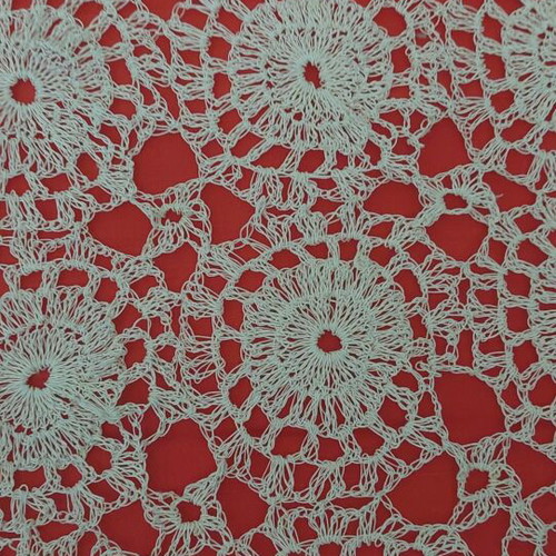 Handmade white crochet volan tablecloth 90x90 new, unused