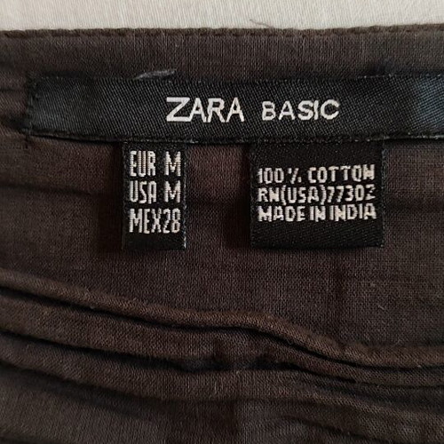 Zara maxi skirt with embroidery, like new, brown, size M 38 10