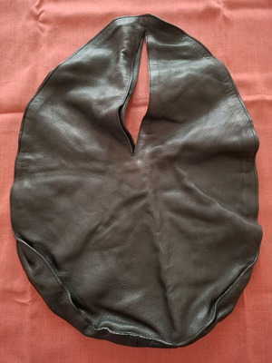 Black leather shoulder bag new with unique design