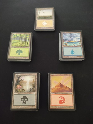 Basic Lands Magic The Gathering cards used, lot of 200 from Onslaught set