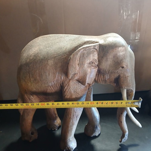 Elephant set of 3 wooden handmade decorations like new