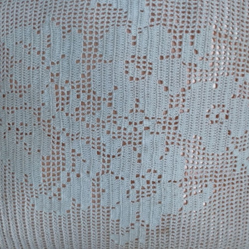 Vintage handmade crochet pillow 40x40cm like new with roses