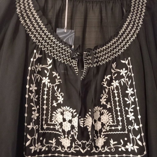 Marks & Spencer black blouse new, transparent with inner top