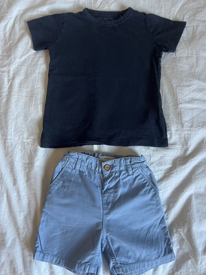 Boys' set with Mango shorts and Next T-shirt like new, 2-3 years