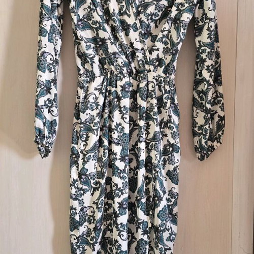 Anna Samouka dress like new, beige with green, boho style