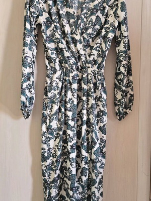Anna Samouka dress like new, beige with green, boho style