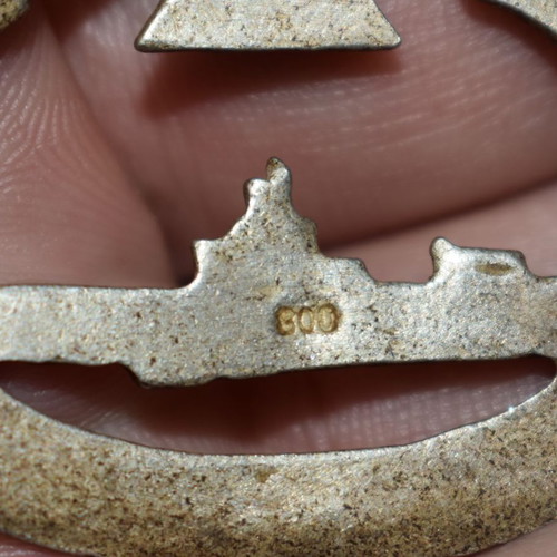 Silver German U-Boat WW2 used with iron cross