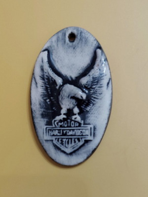 Harley Davidson vintage ceramic pendant decoration