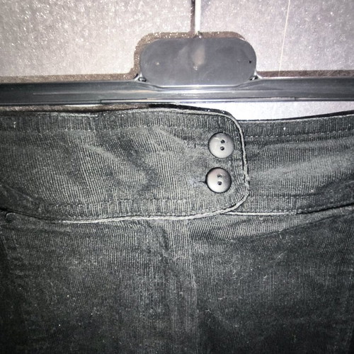 Black midi corduroy skirt Camaieu like new