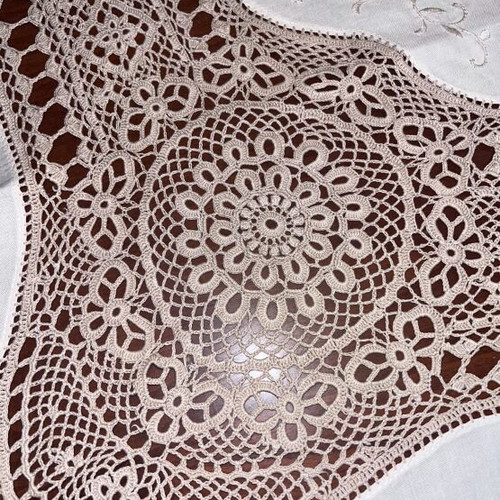 Handmade tablecloth new crocheted 2.50x1.60