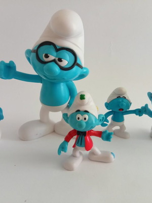 Smurfs used, pack of 5 figures