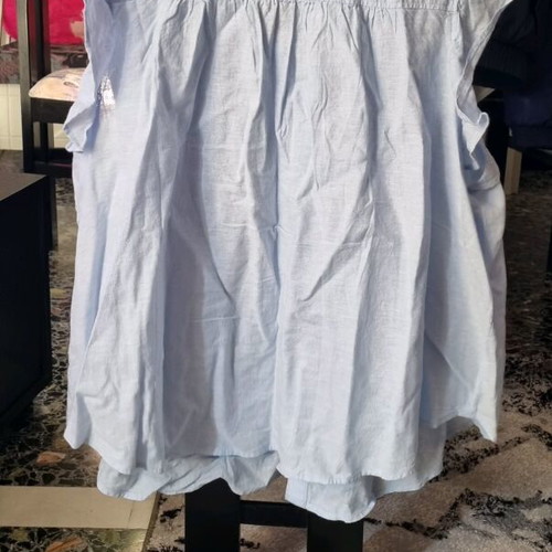H&M women's shirt turquoise linen and cotton like new