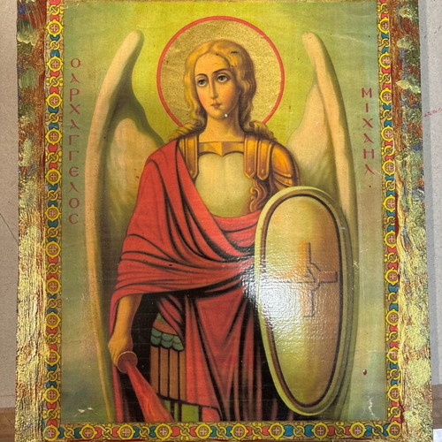 Archangel Michael Handmade Icon New 23.5x30 cm