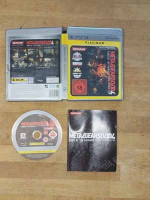 Metal Gear Solid 4 Platinum PS3 game with German manual
