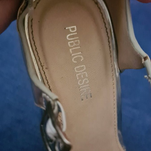 Public Desire sandals used, silver, size 40