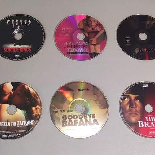 DVD collection of 10 movies with Greek subtitles, like new