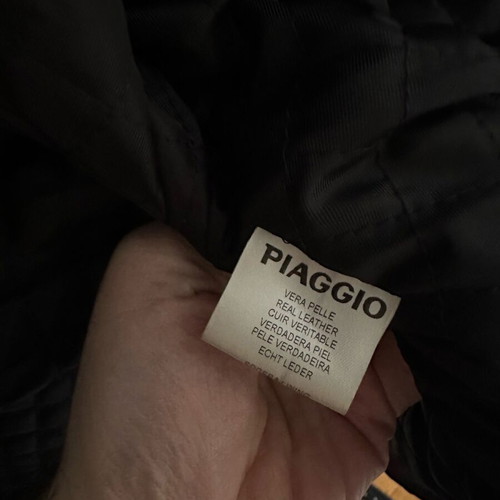 Vespa Piaggio leather jacket used, brown, size XL fits like L