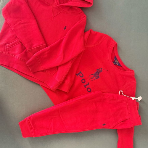Ralph Lauren boys' set used, size 4, red, 3 pieces