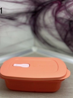 Φαγητοδοχείο Tupperware CrystalWave Plus 1L καινούργιο, κοραλί