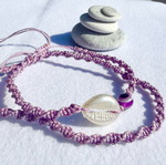 Anklet set lilac color handmade