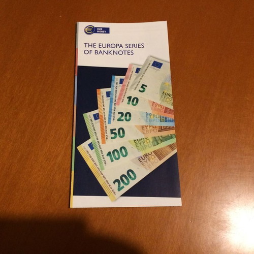 The Europa Series of Banknotes used brochures for Euro