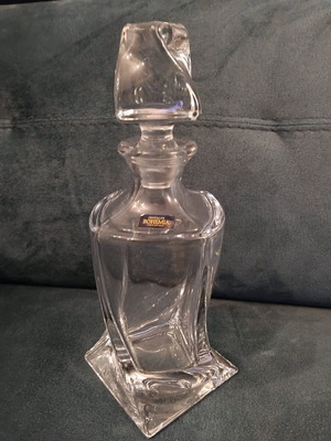 Bohemia Quadro Crystal Whiskey Decanter 850ml New