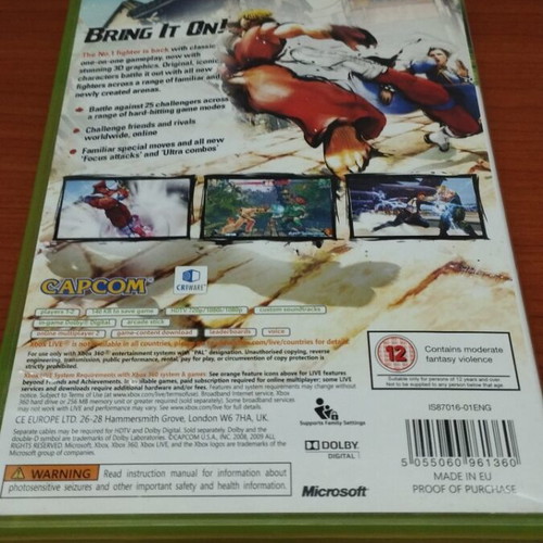 Street Fighter IV Xbox 360 game used, fighting genre